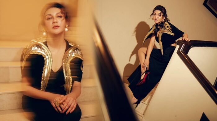 কালো-সোনালি সাজে রাজকীয় আবেদনে জয়া