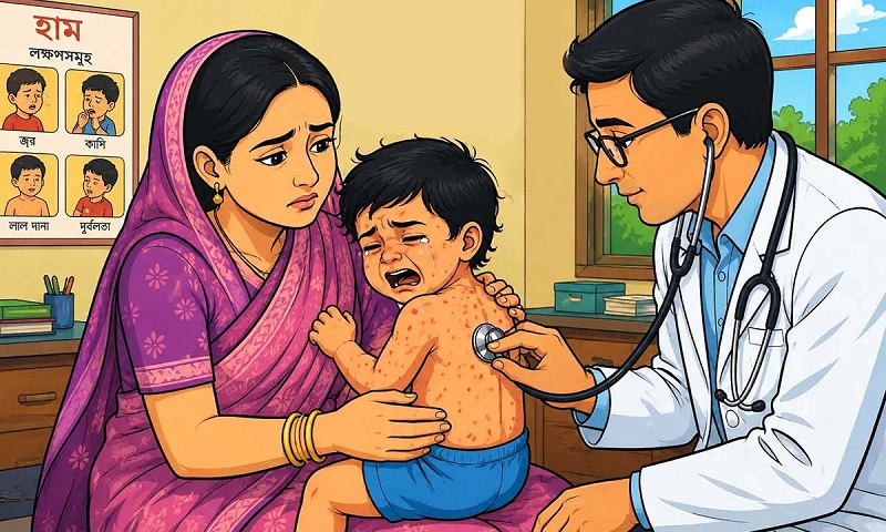 হামে চারজনের মৃত্যু, নতুন রোগী দেড় হাজারের বেশি